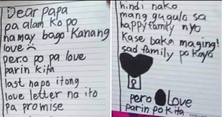 Emosyonal na liham ng isang anak para sa ama nito na may bago ng pamilya, nagpaluha sa mga netizens!